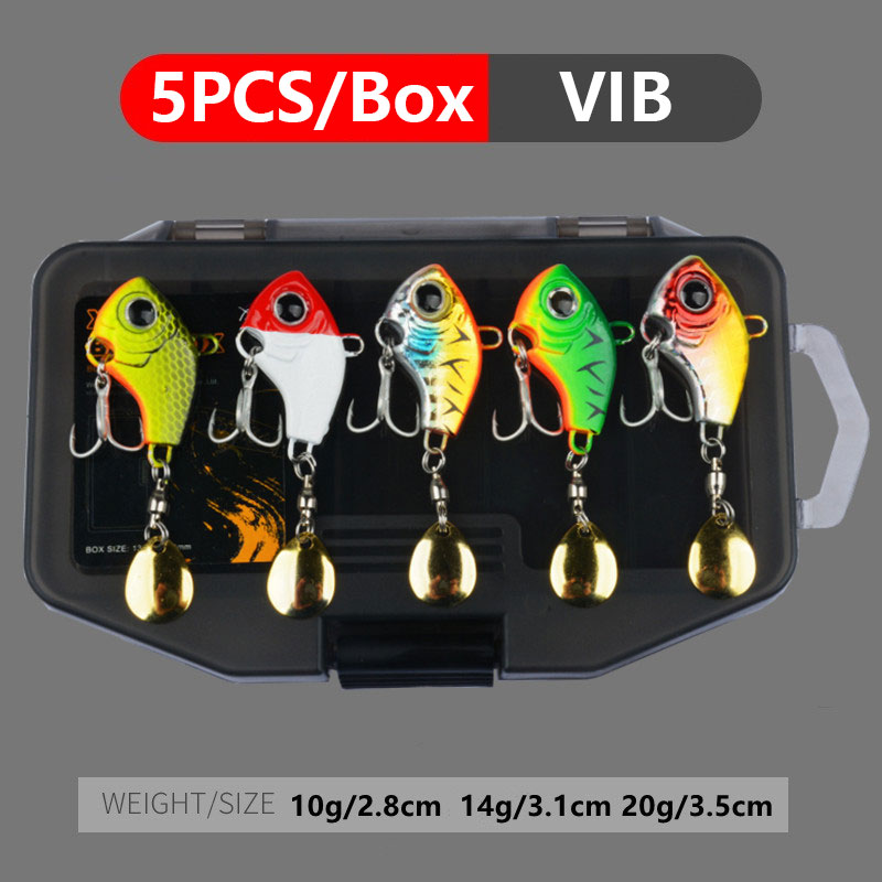 Fishing Lure Blade Bait - 5 buah dalam kotak Tackle Spinner