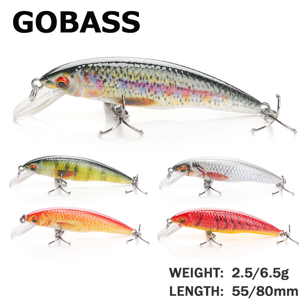 Fishing Lure Crankbait - GOBASS Jerkbait Umpan Pancing Berburu Wobblers