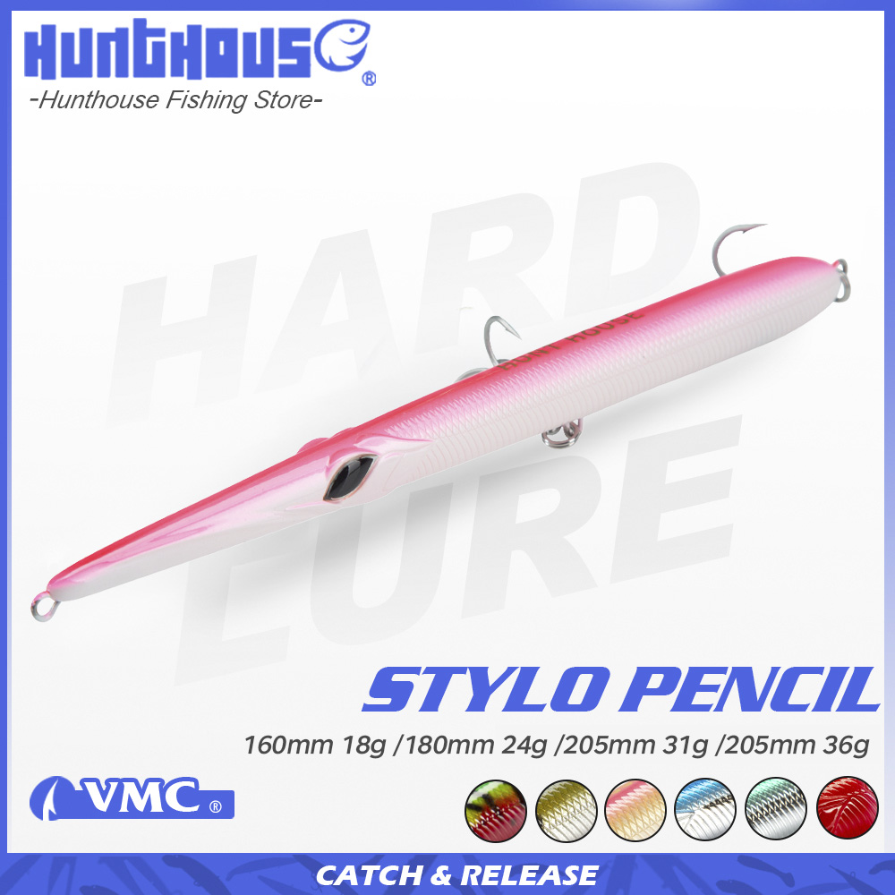 Fishing Lure Topwater - Hunthouse Stylo 160/180/205mm 18/24/31/36g Umpan Pancing
