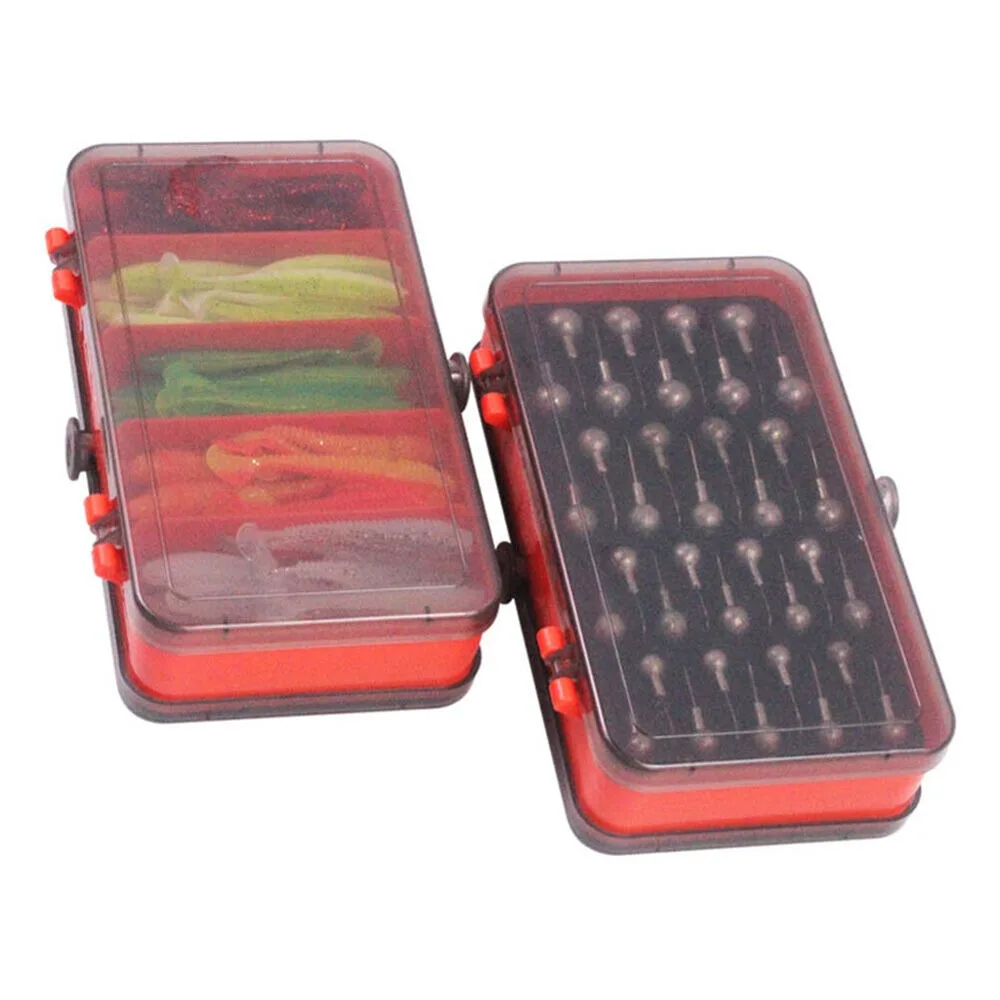 Fishing Lure Soft Plastic - Kotak umpan engkol portabel dua sisi,