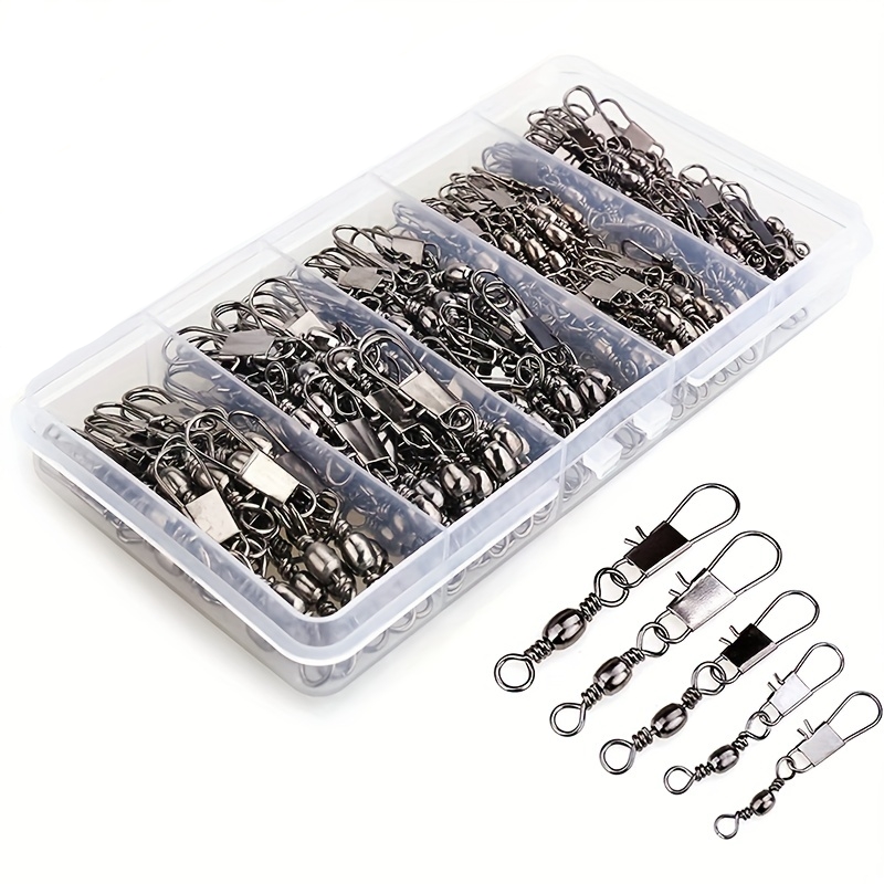 Fishing Lure Accessories - 50/200pcs Barrel Snap Swivel Aksesoris Pancing,