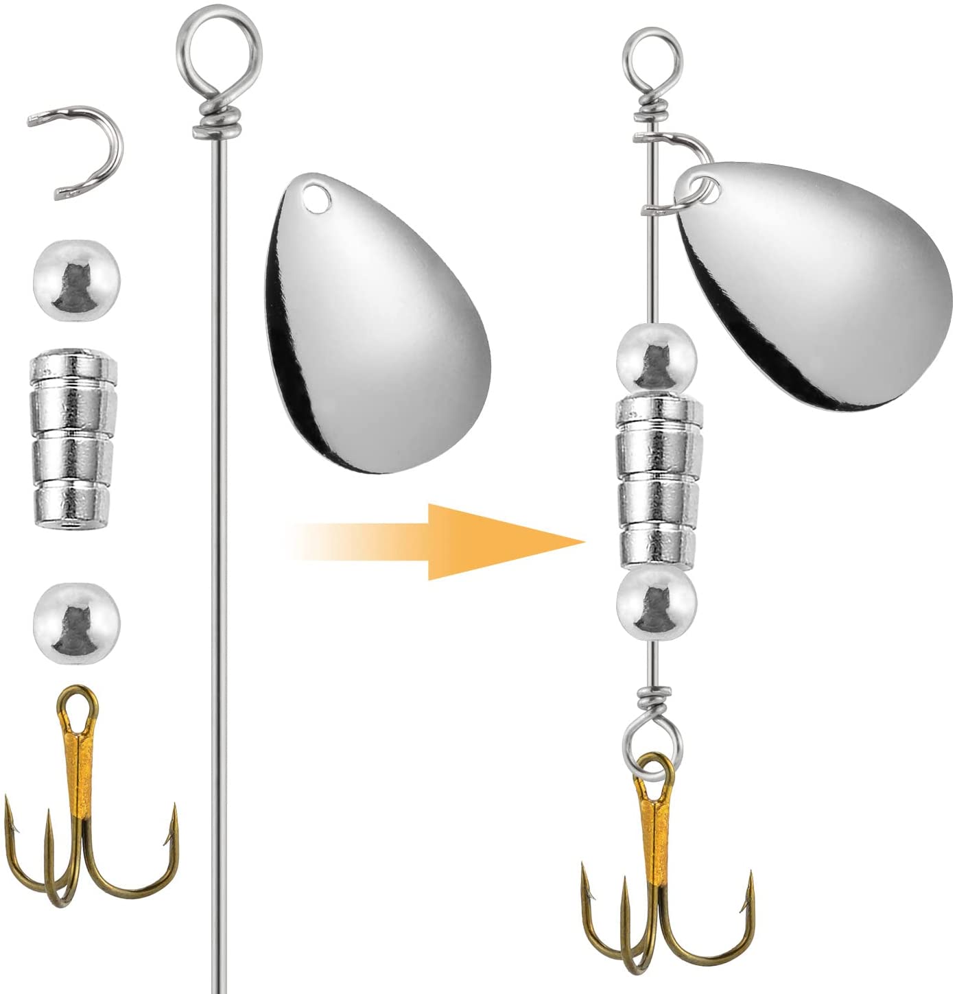 100 buah Tokyo Rig Spinner ump - Fishing Lure Spinner ulasan dan harga