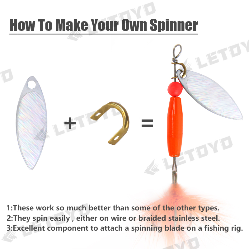 LETOYO 100 buah umpan pancing  - Fishing Lure Spinner ulasan dan harga