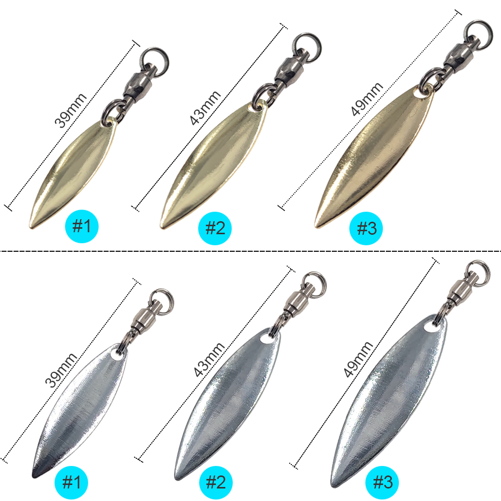 10 Buah Willowleaf Blades Spin - Fishing Lure Blade Bait ulasan dan harga