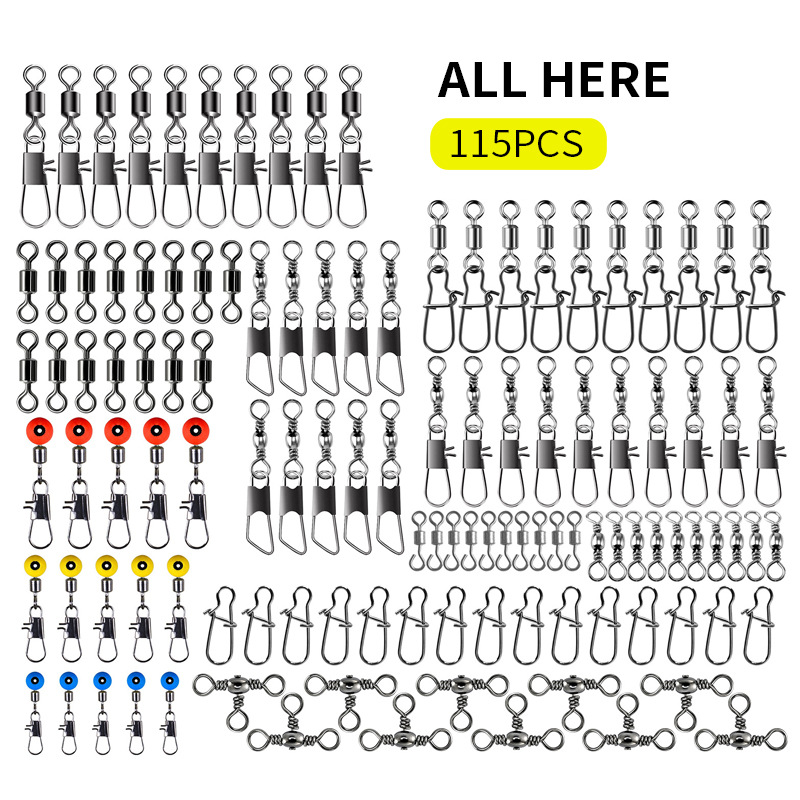 115pcs Kit Konektor Swivel Pan - Fishing Lure Making Kit ulasan dan harga