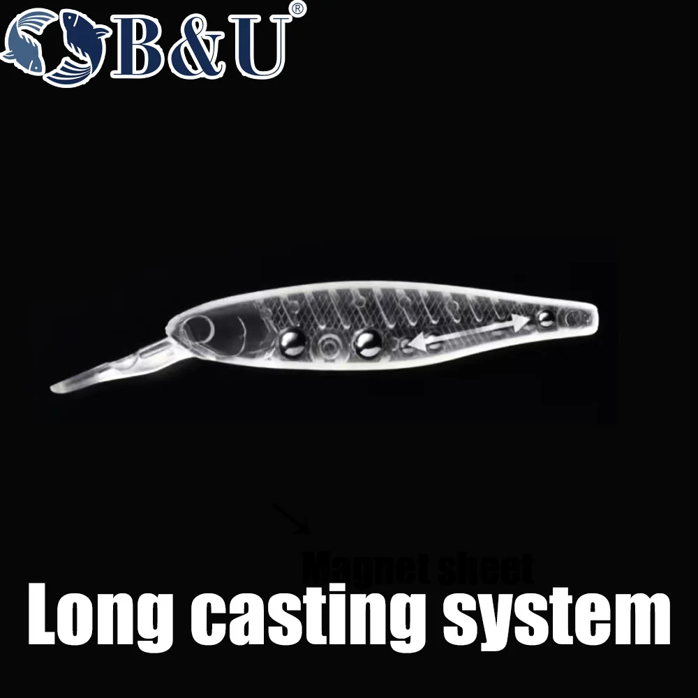 B & U 68mm 3D cetak Shad Suspe - Fishing Lure Jerkbait ulasan dan harga