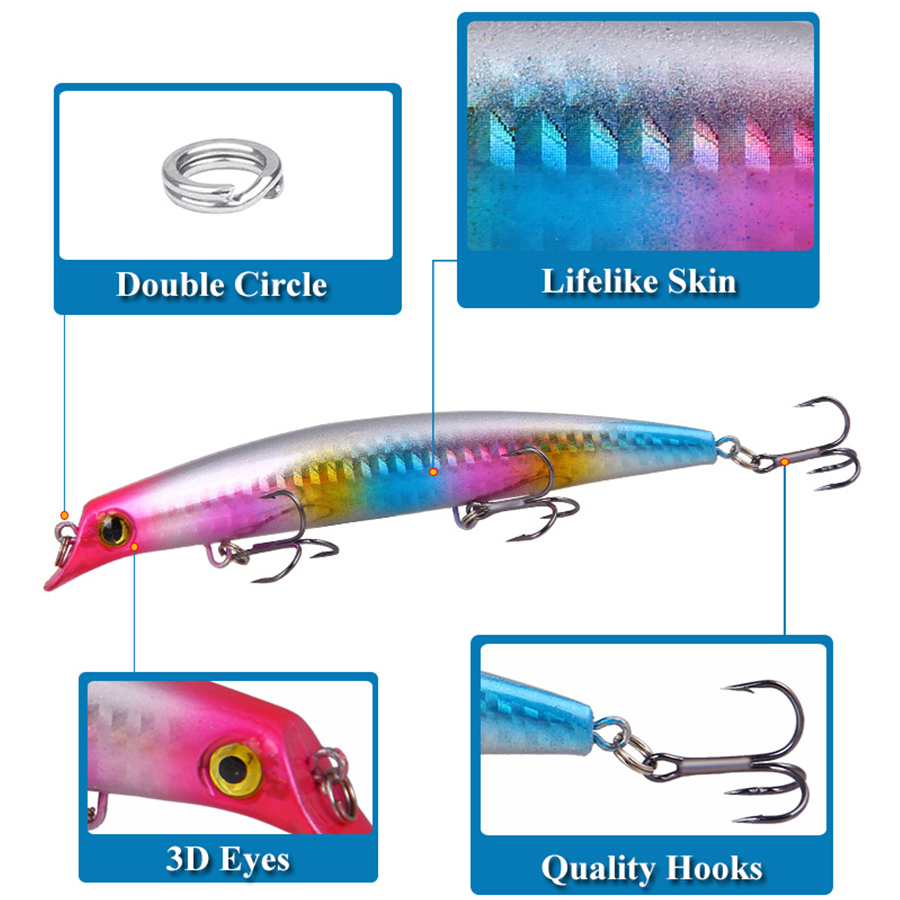 6 buah umpan pancing Crankbait - Fishing Lure Topwater ulasan dan harga