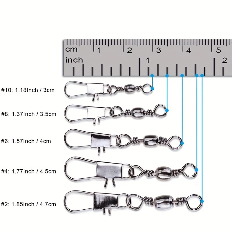 50/200pcs Barrel Snap Swivel A - Fishing Lure Accessories ulasan dan harga